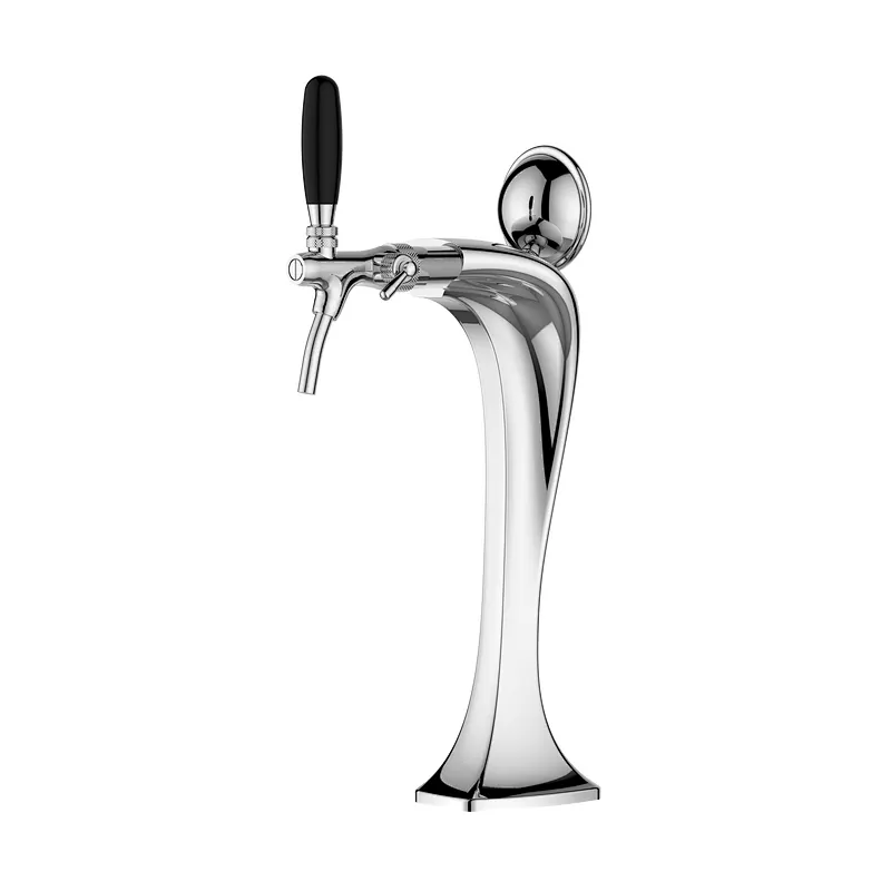 TALOS Cobra Tap Tower Chrome 1-way Dispensing Tower Draft Beer Tower