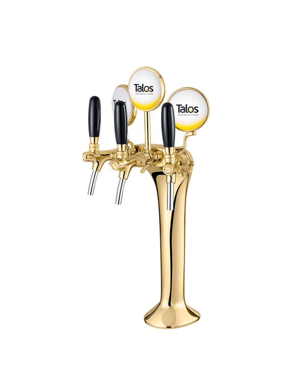 TALOS Classic Tap Tower PVD 3-way Dispensing Tower Draft Beer Tower