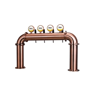 TALOS U Tower Stainless Steel 4 Tap Tower 102mm Beer Dispensing Equipment Draft Beer Tower (Red Bronze)