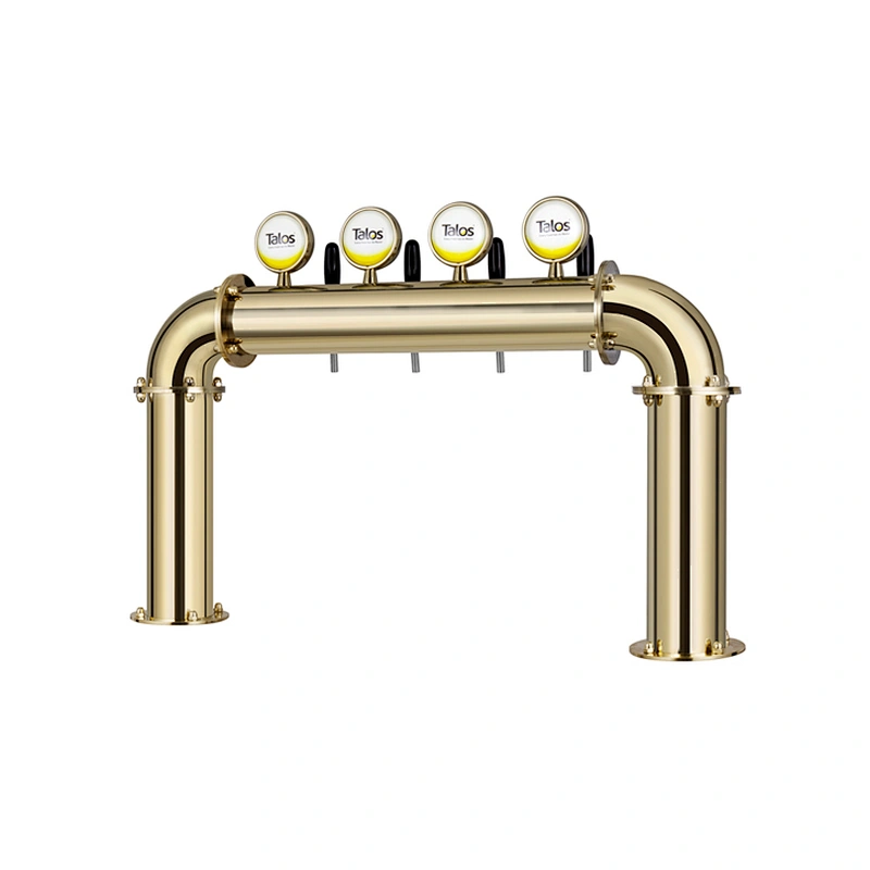 TALOS U Tower Stainless Steel 4 Tap Tower 102mm Beer Dispensing Equipment Draft Beer Tower (PVD)