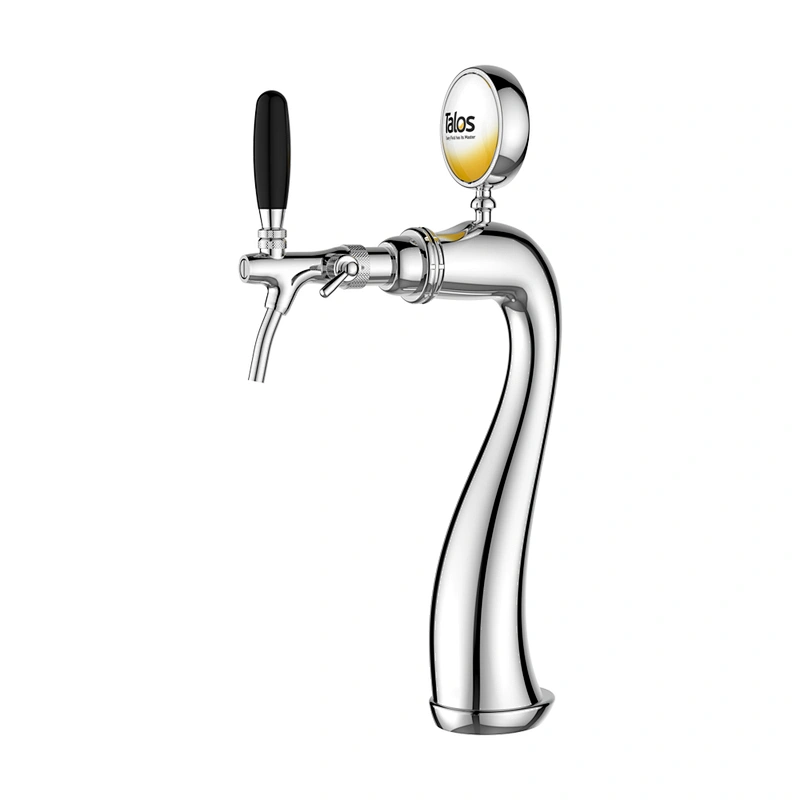 TALOS Goose Tap Tower Chrome 1-way Dispensing Tower Draft Beer Tower