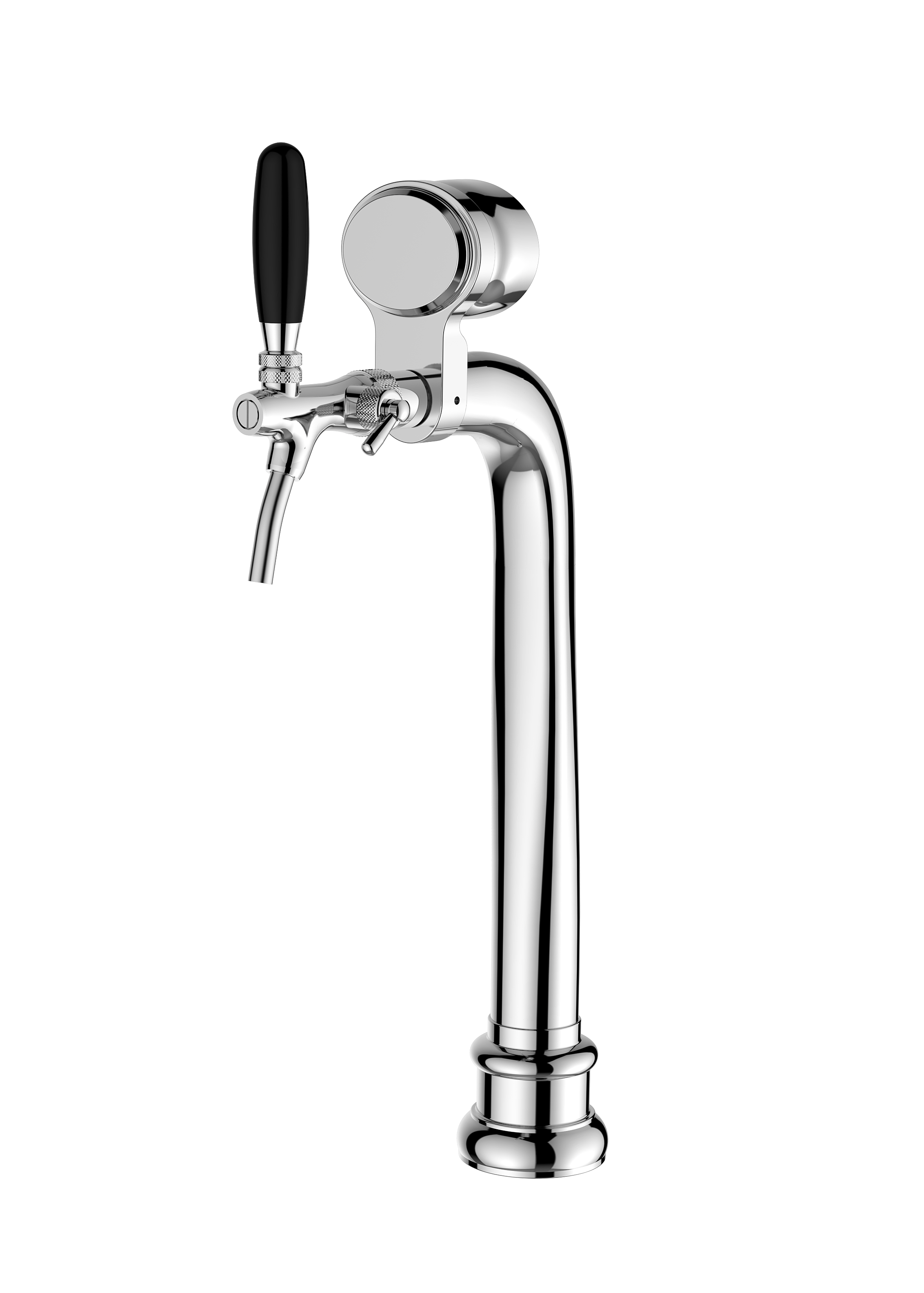 TALOS Elbow Tap Tower Chrome 1-way Dispensing Tower Draft Beer Brew Tower
