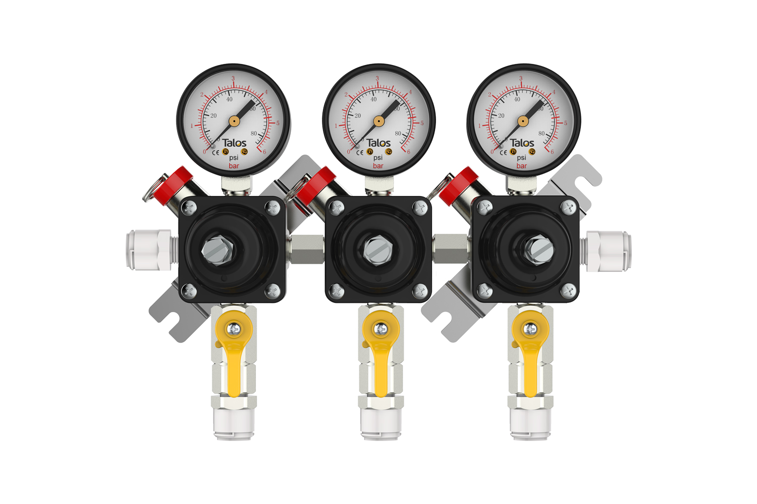 Talos 3-product Fittings Secondary CO2 Gas Regulator