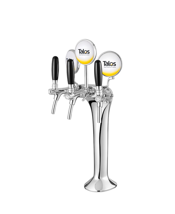 TALOS Classic Tap Tower Chrome 3-way Dispensing Tower Draft Beer Tower