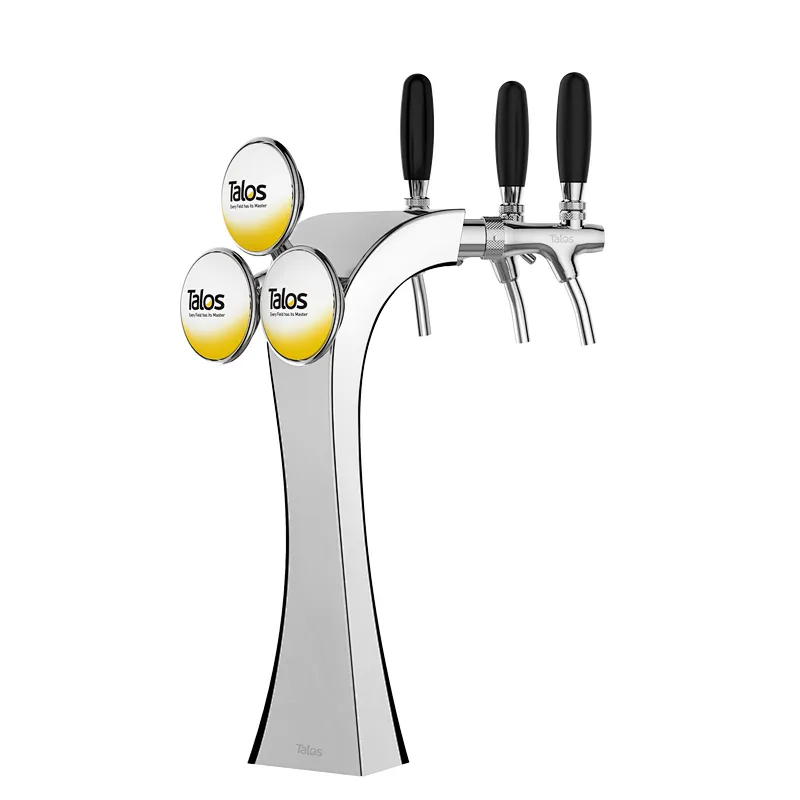 TALOS Brage Tap Tower Chrome 3-way Dispensing Tower Draft Beer Tower