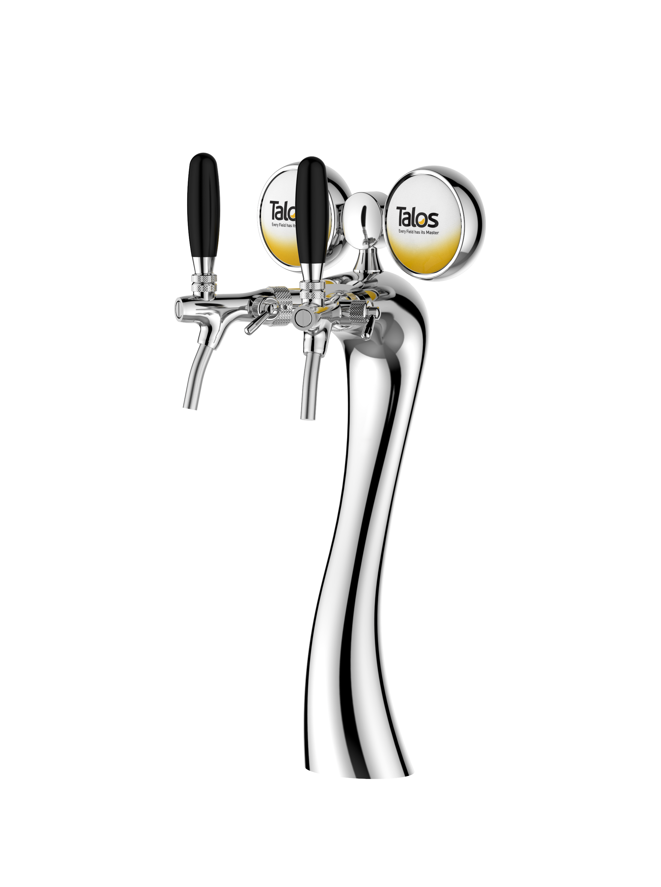 TALOS Elegance Tap Tower Chrome 2-way Dispensing Tower Draft Beer Tower