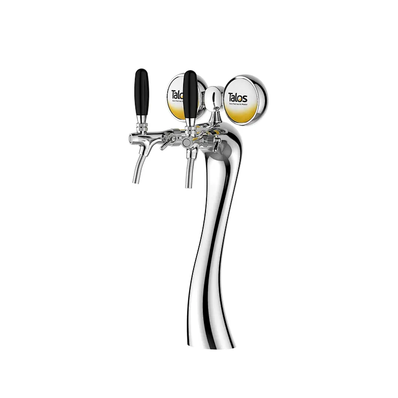 TALOS Elegance Tap Tower Chrome 2-way Dispensing Tower Draft Beer Tower