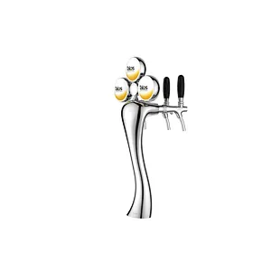 TALOS Elegance Tap Tower Chrome 3-way Dispensing Tower Draft Beer Tower
