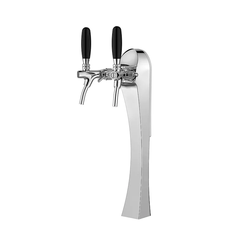 TALOS Venus Tap Tower Chrome 2-way Dispensing Tower Draft Beer Tower