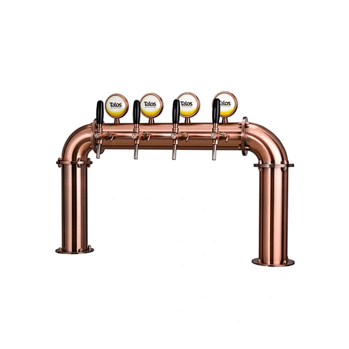 TALOS U Tower Stainless Steel 4 Tap Tower 102mm Beer Dispensing Equipment Draft Beer Tower (Red Bronze)