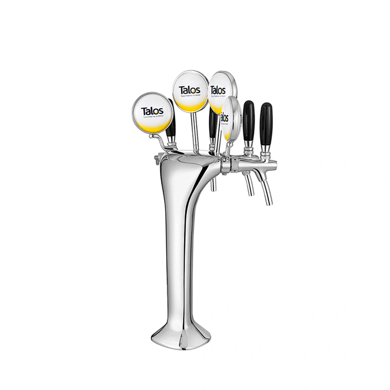 TALOS Classic Tap Tower Chrome 4-way Dispensing Tower Draft Beer Tower