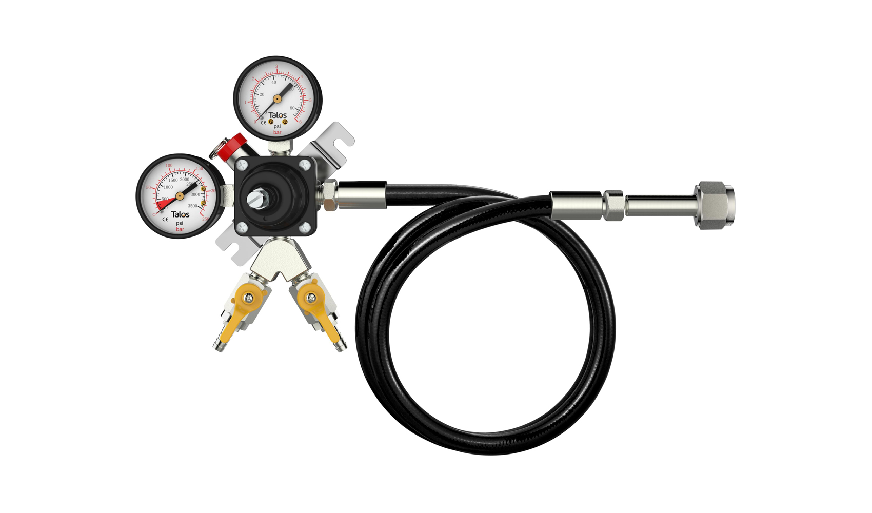 Talos 2-way Premium CO2 Beer Regulator with High Pressure Hose