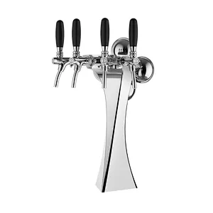 TALOS Brage Tap Tower Chrome 4-way Dispensing Tower Draft Beer Tower