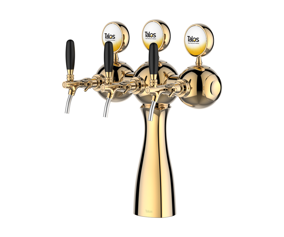 TALOS Parisian Tap Tower PVD 3-way Dispensing Tower Draft Beer Tower