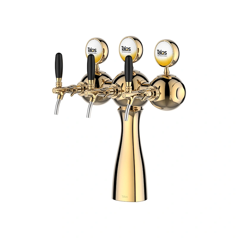 TALOS Parisian Tap Tower PVD 3-way Dispensing Tower Draft Beer Tower