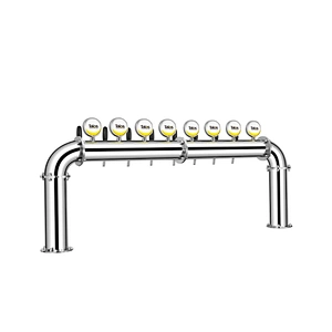 TALOS U Tower Stainless Steel 8 Tap Tower 102mm Beer Dispensing Equipment Draft Beer Tower (Polished)