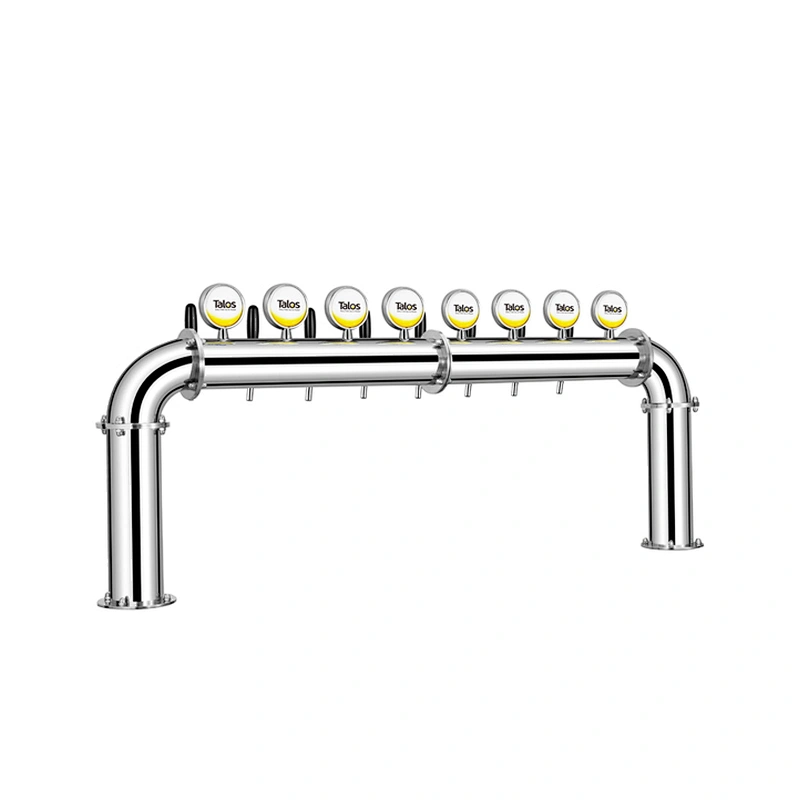 TALOS U Tower Stainless Steel 8 Tap Tower 102mm Beer Dispensing Equipment Draft Beer Tower (Polished)