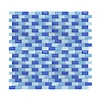 blue glass pool tile