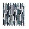black mosaic tiles