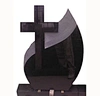 Shanxi black Tombstone Cheap Cross Headstone grave Granite Monument