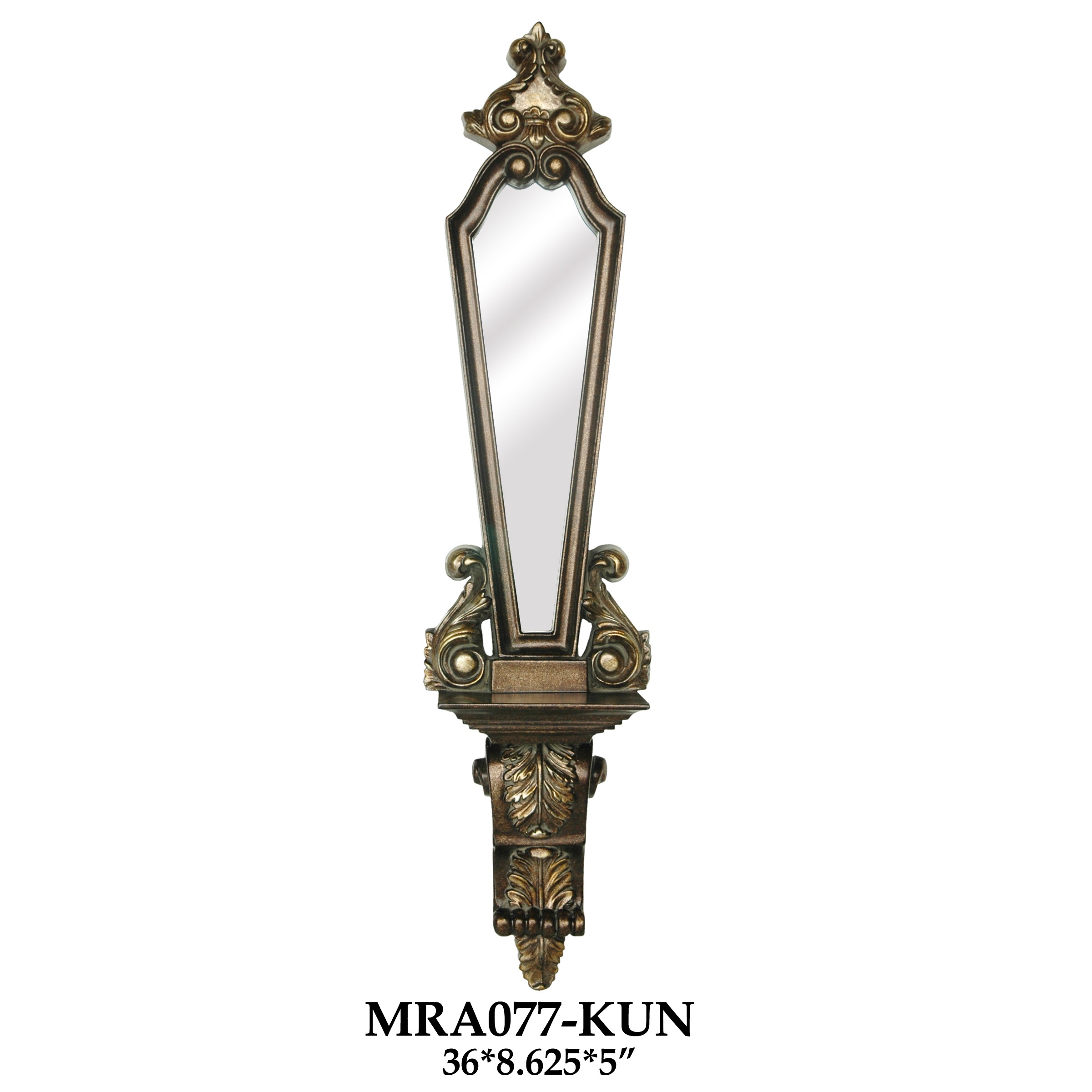 Antique Gold Mirror Wall Sconce