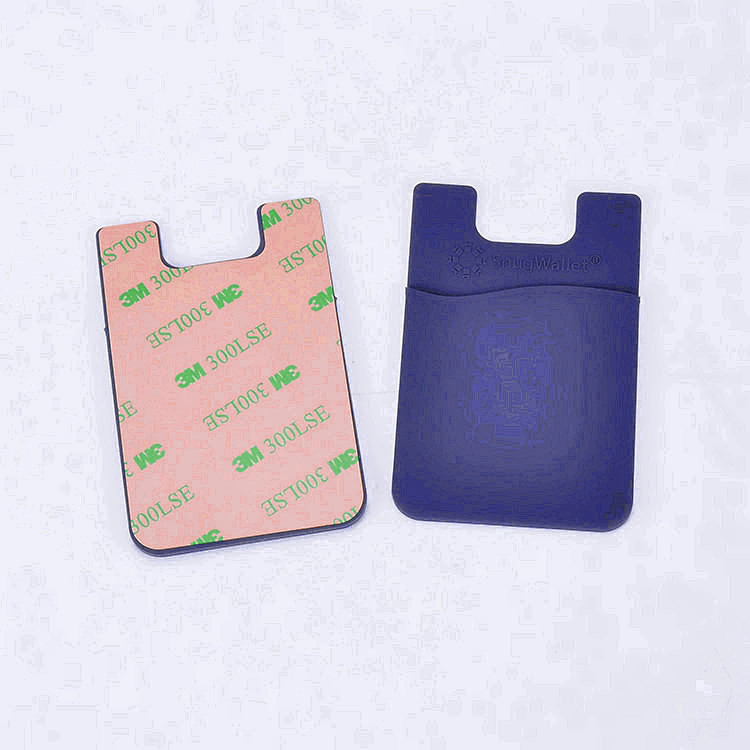 SIlicone mobile phone back 3m sticker pouch,card holder for smart phone