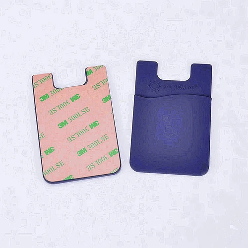 SIlicone mobile phone back 3m sticker pouch,card holder for smart phone