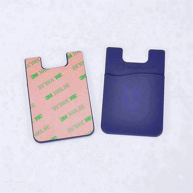 SIlicone mobile phone back 3m sticker pouch,card holder for smart phone