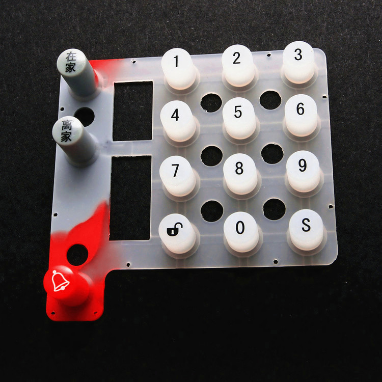 Hongju OEM anti-dust durable silicone rubber remote control  push button switch