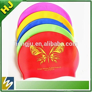 custom logo silicone swim cap