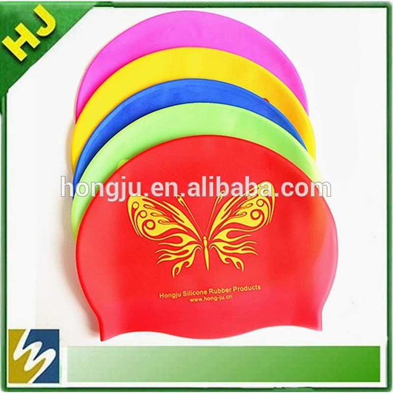 custom logo silicone swim cap