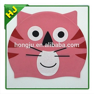Fish silicone swimming caps for kids