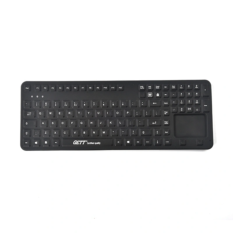 factory prices custom OEM spill resistant two colors hard silicone rubber latest computer wire keyboards