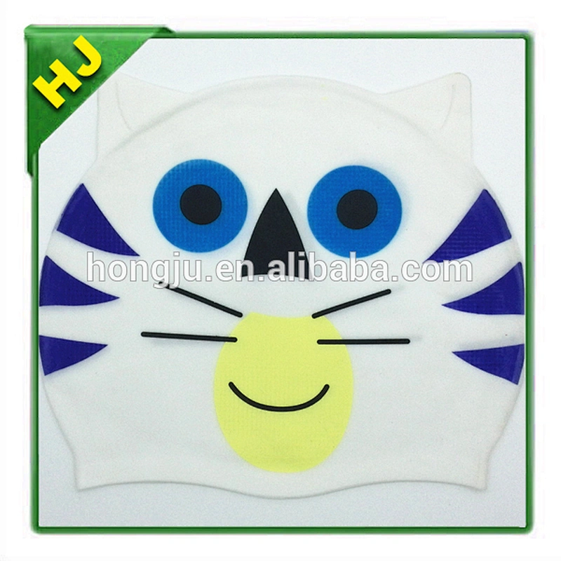Fish silicone swimming caps for kids
