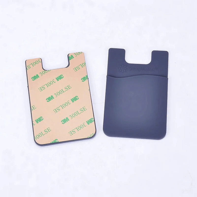 Mobile Phone credit card holder,silicone 3M Sticker adhesive wallet cell phone back cover card holder