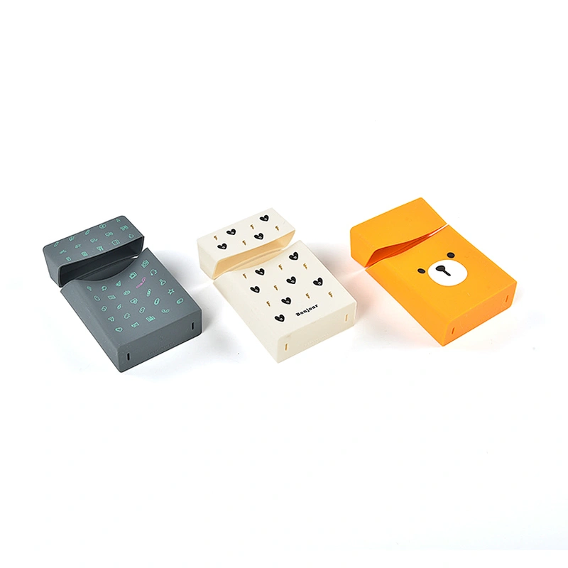 colorful cute waterproof silicone rubber cigarettte cases, customized cigarette box
