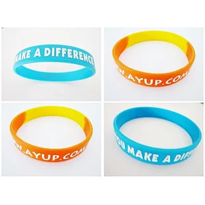 Free Sample Logo OEM Debossed Custom Silicon Wristband