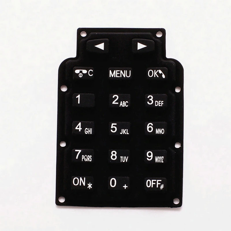Hongju customized waterproof heat resistant silicone rubber remote control keypads