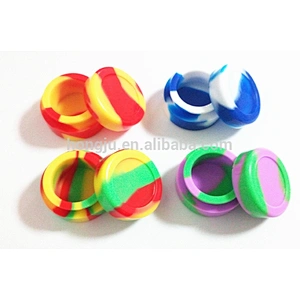 Food grade custom logo silicone oil box storage / silicone jars  wax container