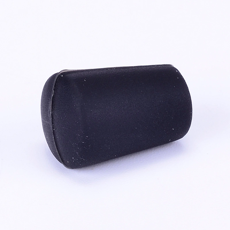 Hongju customized OEM durable different shapes hard black silicone rubber material foot tip for stable