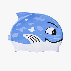 popular silicone  swimming  cap cartoon shape with  high elasticity for sports