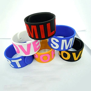 customized poplar colourful silicone rubber bracelets, silicone wristband for gifts