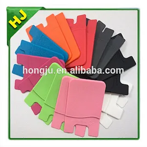 Wholesale 3M adhesive silicone smart phone wallet