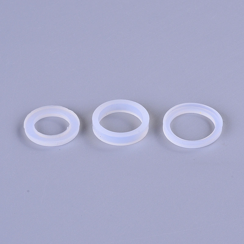 Hongju customized various sizes clear food grade silicone rubber small flat o-rings/o-gaskets sealing
