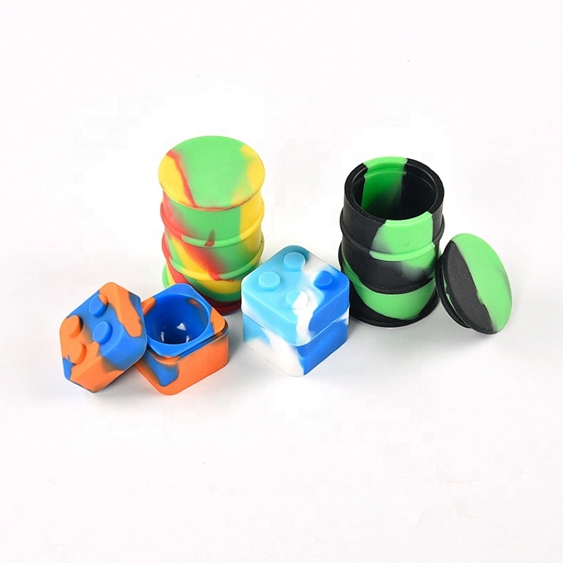 Customized durable silicone jar clear dads container with nonstick