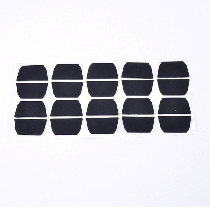 Guangdong OEM durable waterproof silicone rubber different types foot pads with strong adhesive