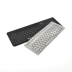 Hongju customized /OEM durable spill resistant anti-dust silicone rubber flexible keyboard for computer