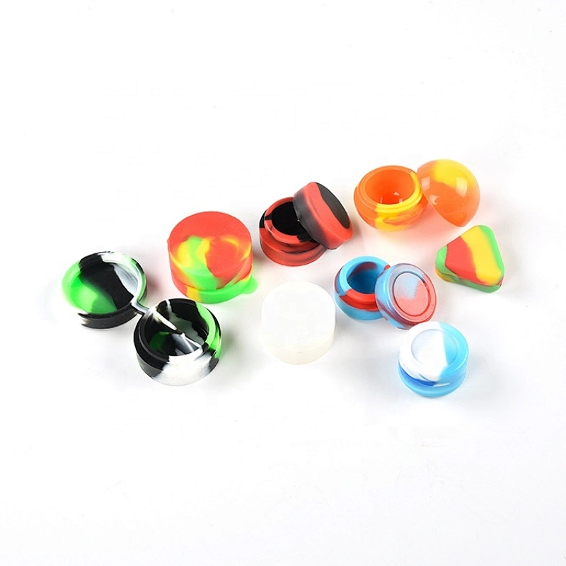 Customized durable silicone jar clear dads container with nonstick