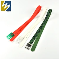 2019 New Fashion colorful silicone new design golf belts with plastic buckle