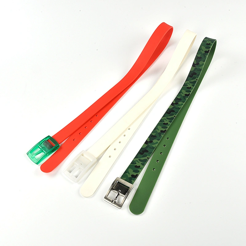 2020 latest design custom durable adjustable soft silicone rubber material colorful fashional belts